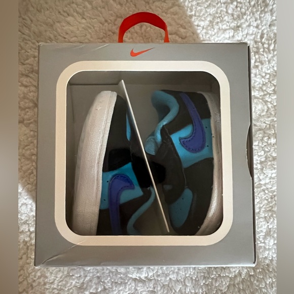 Nike Force 1 Baby Crib Booties Size 2C New in Box Racer Blue - Picture 2 of 8